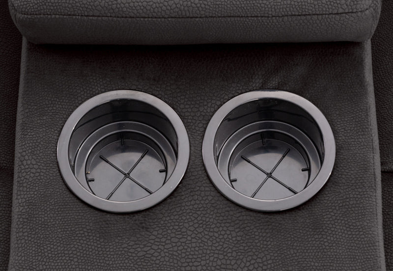 LEBRON FABRIC 2 SEATER WITH RECLINERS AND CONSOLE CHARCOAL