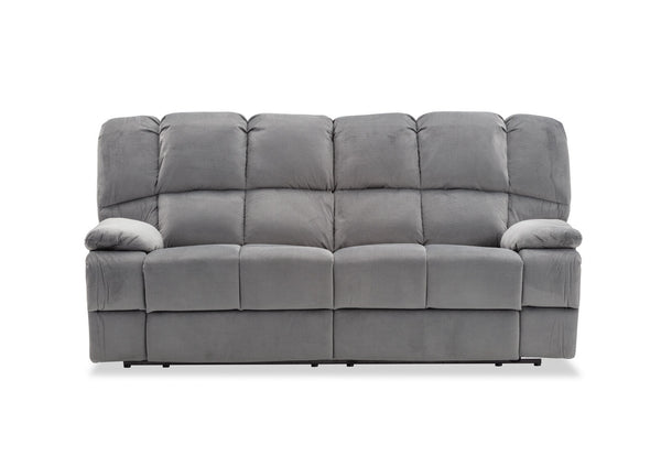 LEBRON FABRIC 3 SEATER WITH 2 INBUILT RECLINERS DARK GREY