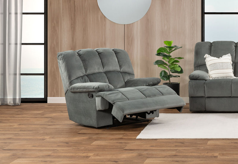LEBRON FABRIC RECLINER DARK GREY