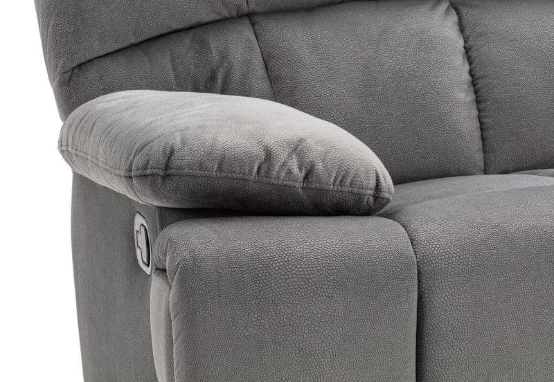 LEBRON FABRIC RECLINER DARK GREY