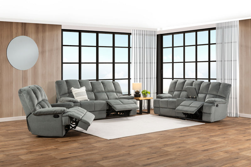 LEBRON FABRIC RECLINER DARK GREY