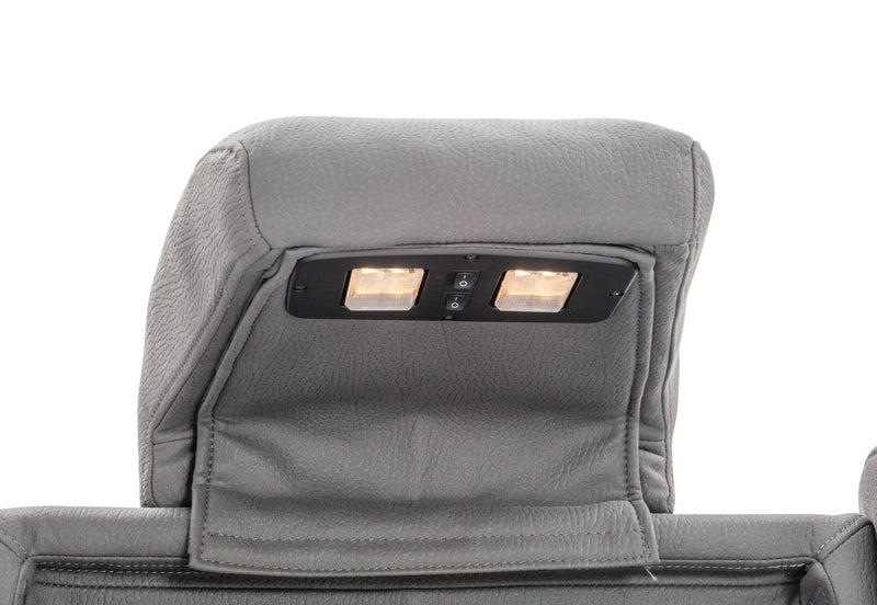 TRAVIS FABRIC 3 SEATER WITH RECLINERS STEEL