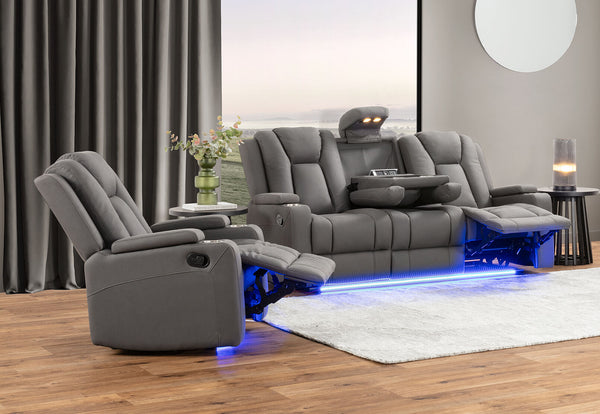 TRAVIS FABRIC RECLINER STEEL