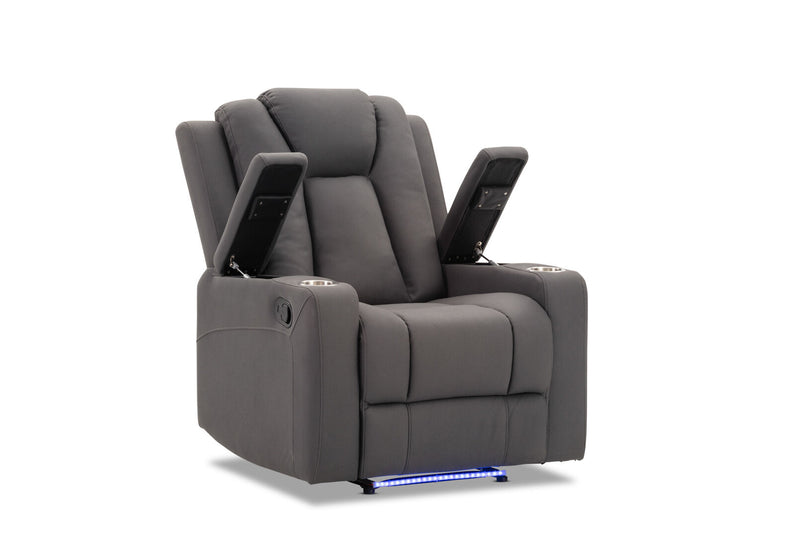 TRAVIS FABRIC RECLINER STEEL