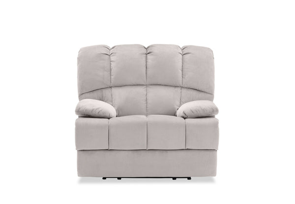 LEBRON FABRIC RECLINER LIGHT GREY
