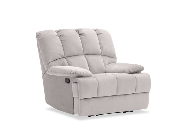 LEBRON FABRIC RECLINER LIGHT GREY