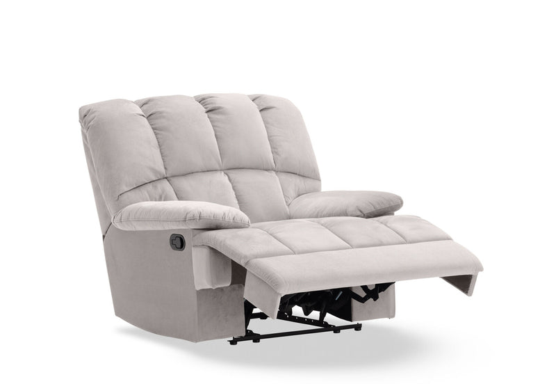 LEBRON FABRIC RECLINER LIGHT GREY