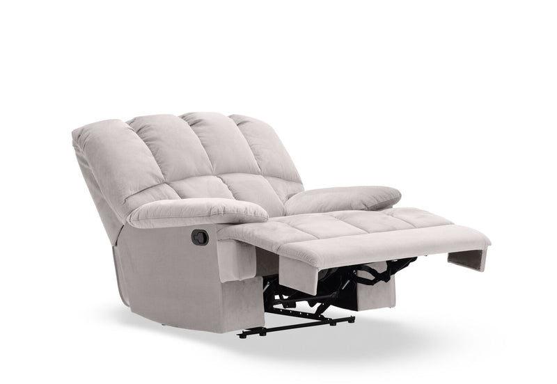 LEBRON FABRIC RECLINER LIGHT GREY