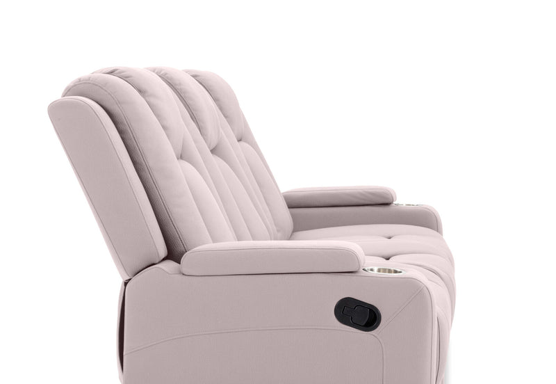 TRAVIS FABRIC 3 SEATER WITH RECLINERS LIGHT GREY