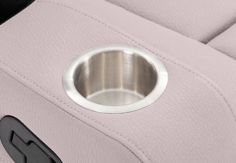 TRAVIS FABRIC 3 SEATER WITH RECLINERS LIGHT GREY