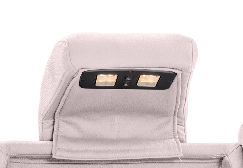 TRAVIS FABRIC 3 SEATER WITH RECLINERS LIGHT GREY