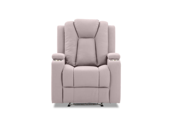 TRAVIS FABRIC RECLINER LIGHT GREY