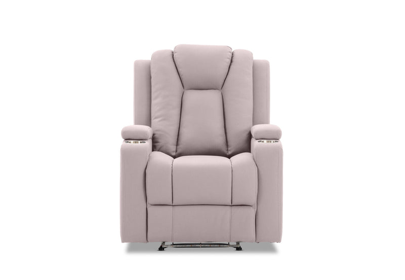 TRAVIS FABRIC RECLINER LIGHT GREY