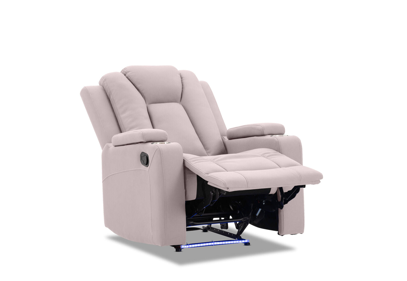 TRAVIS FABRIC RECLINER LIGHT GREY