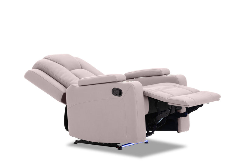 TRAVIS FABRIC RECLINER LIGHT GREY