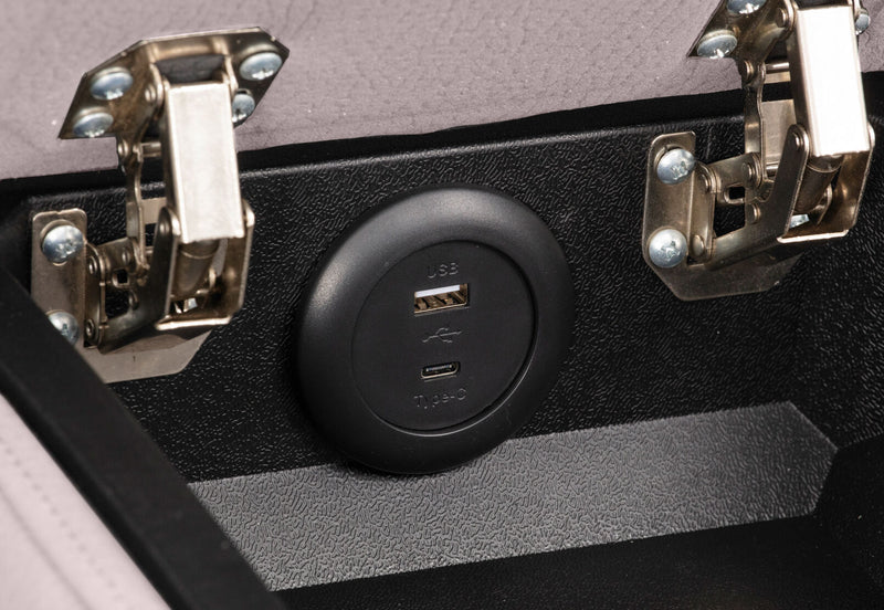 TRAVIS FABRIC 2 SEATER WITH RECLINERS AND CONSOLE LIGHT GREY