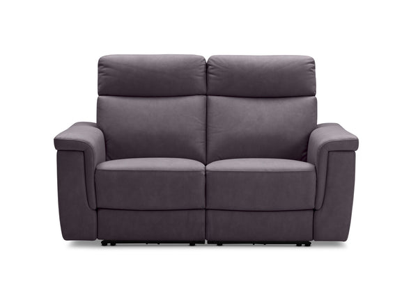 SERGIO FABRIC 2 SEATER WITH 2 INBUILT ELECTRIC RECLINERS CHARCOAL