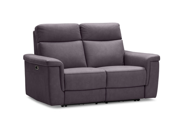 SERGIO FABRIC 2 SEATER WITH 2 INBUILT ELECTRIC RECLINERS CHARCOAL