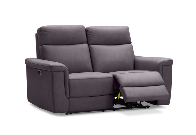 SERGIO FABRIC 2 SEATER WITH 2 INBUILT ELECTRIC RECLINERS CHARCOAL