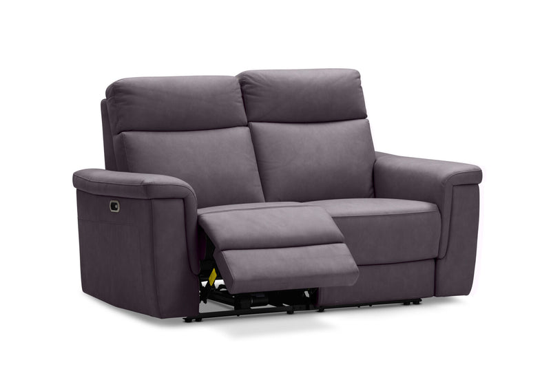 SERGIO FABRIC 2 SEATER WITH 2 INBUILT ELECTRIC RECLINERS CHARCOAL