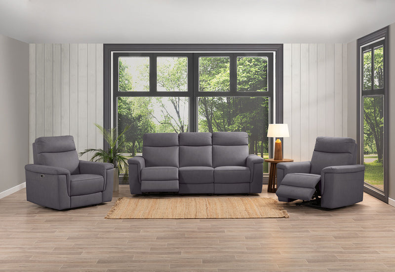 SERGIO FABRIC ELECTRIC RECLINER CHARCOAL