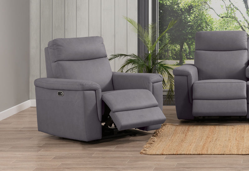 SERGIO FABRIC ELECTRIC RECLINER CHARCOAL