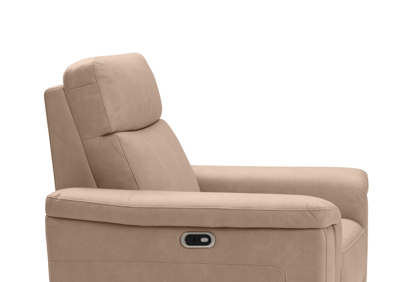 SERGIO FABRIC ELECTRIC RECLINER STONE