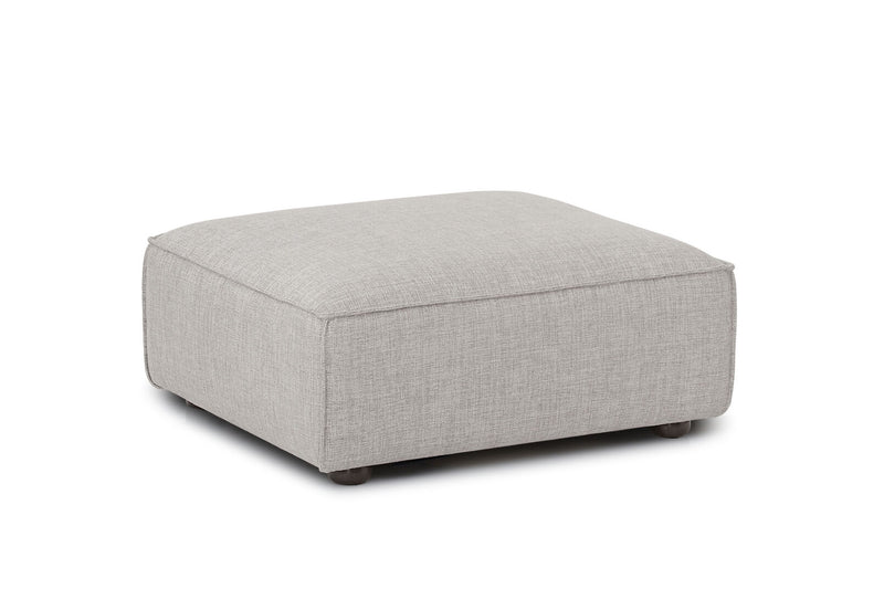 BARTELLE FABRIC OTTOMAN SEASHELL