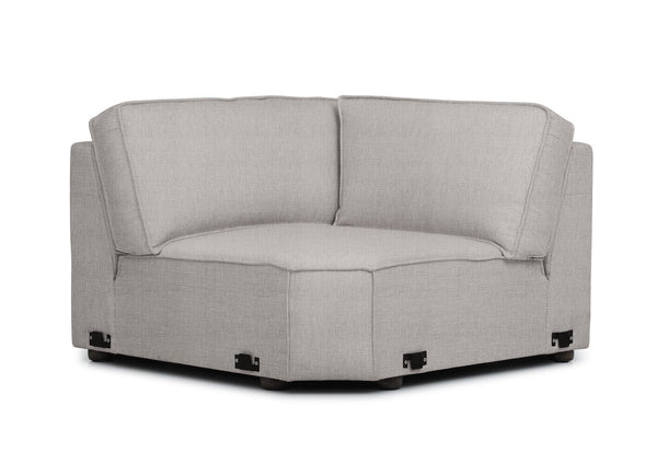 BARTELLE FABRIC MODULAR CORNER WEDGE SEASHELL