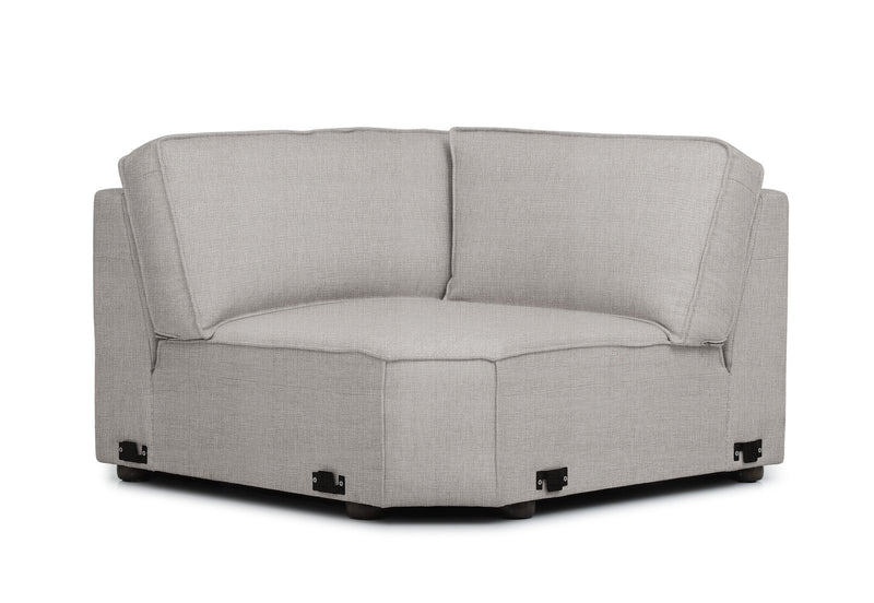 BARTELLE FABRIC MODULAR CORNER WEDGE SEASHELL