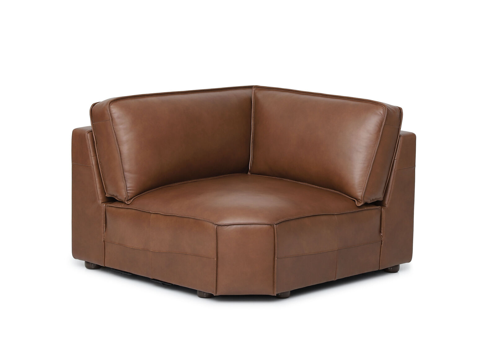 BARTELLE LEATHER MODULAR CORNER WEDGE TAN