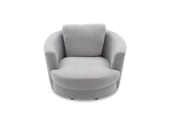 BRIANA FABRIC SWIVEL CHAIR LT GREY
