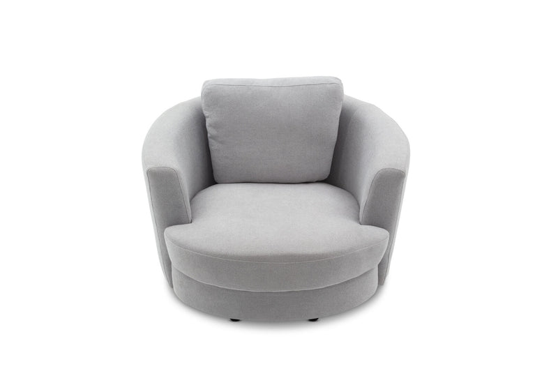 BRIANA FABRIC SWIVEL CHAIR LT GREY