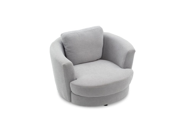 BRIANA FABRIC SWIVEL CHAIR LT GREY