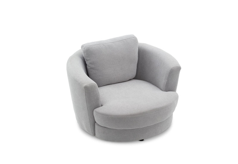 BRIANA FABRIC SWIVEL CHAIR LT GREY