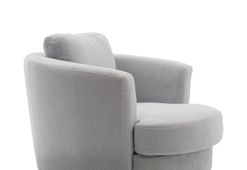 BRIANA FABRIC SWIVEL CHAIR LT GREY