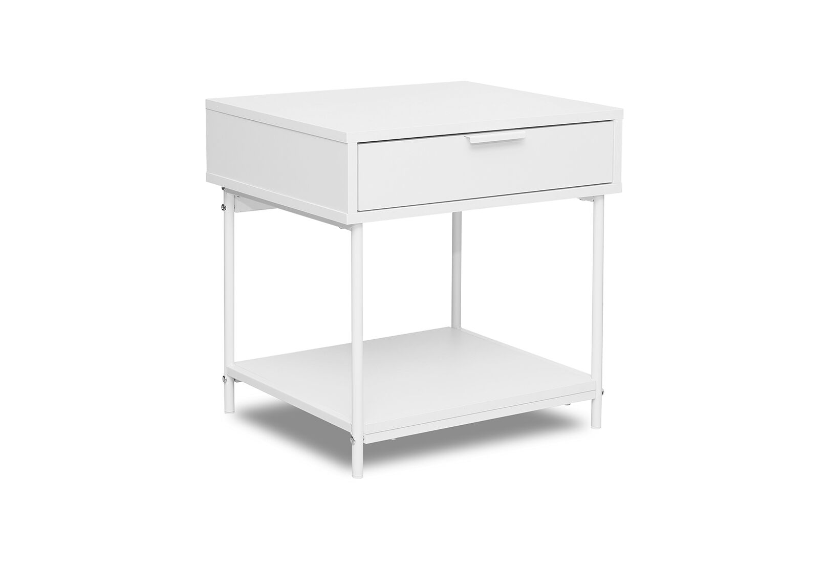 HESTER WHITE BEDSIDE TABLE WHITE