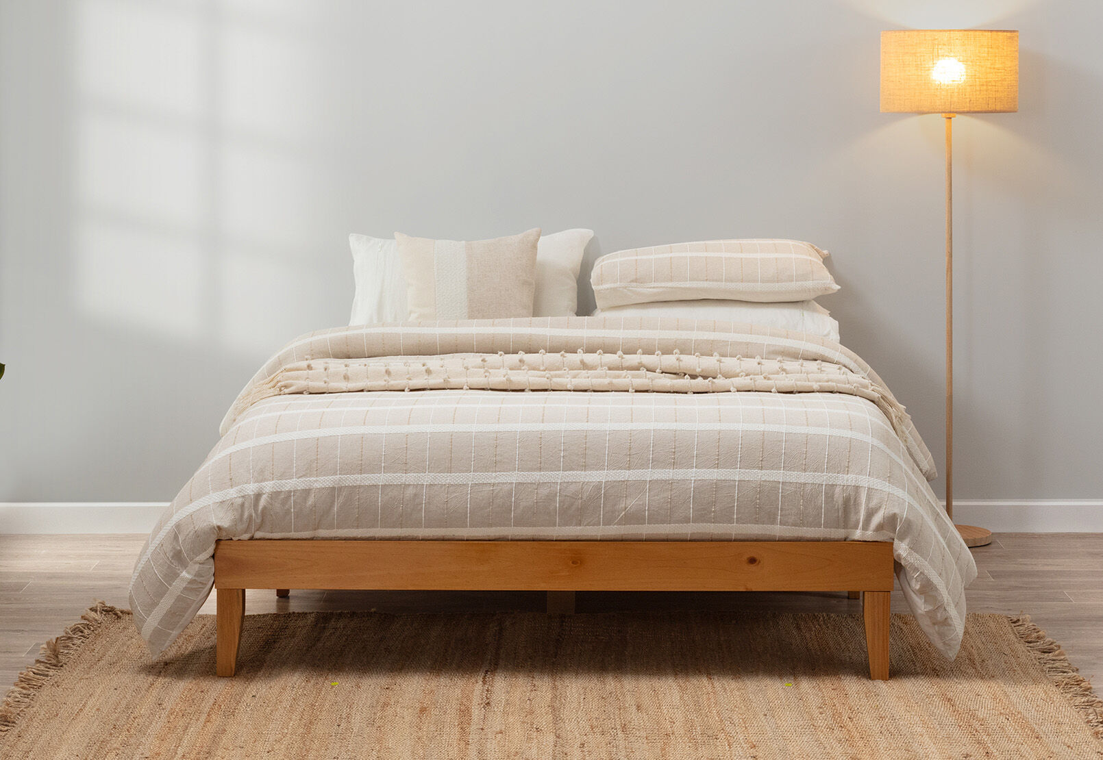 MARQUEZ DOUBLE BED BASE NATURAL
