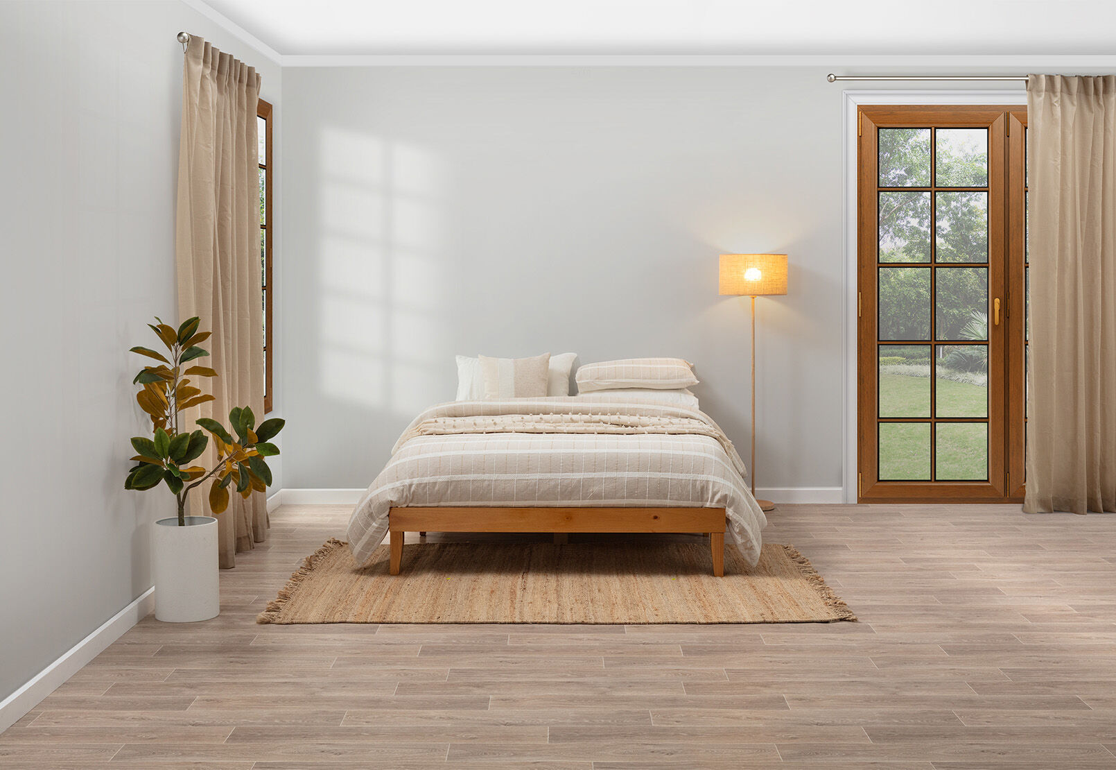 MARQUEZ DOUBLE BED BASE NATURAL