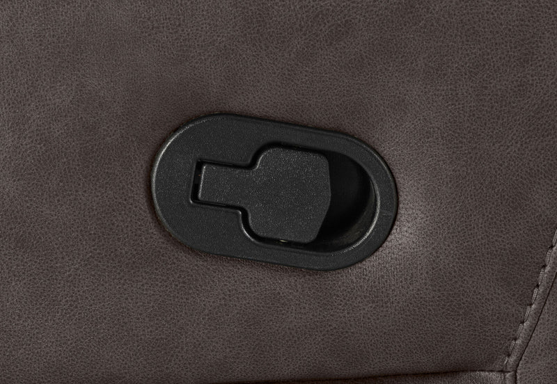 FEDERER FABRIC 2 SEATER WITH INBUILT RECLINERS AND CONSOLE CHARCOAL