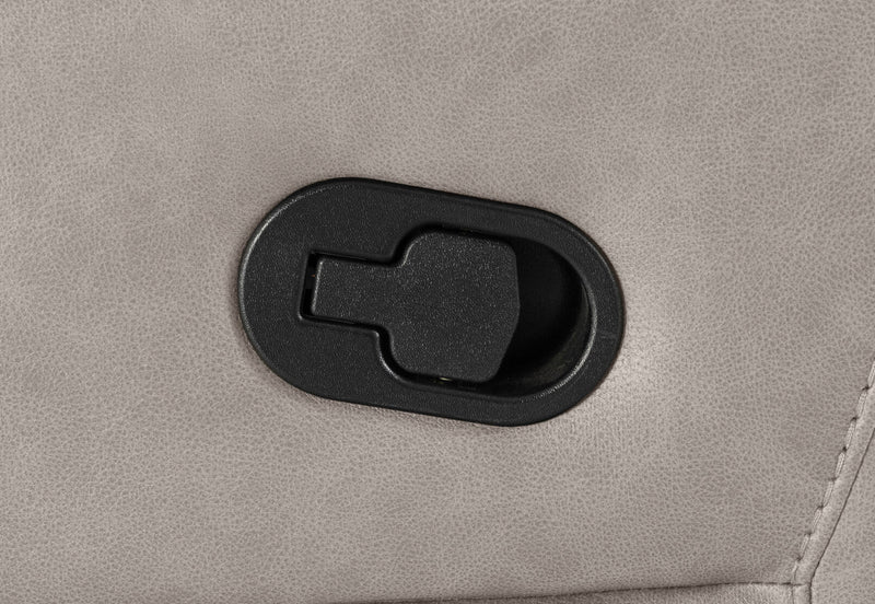 FEDERER FABRIC 2 SEATER WITH INBUILT RECLINERS LIGHT GREY