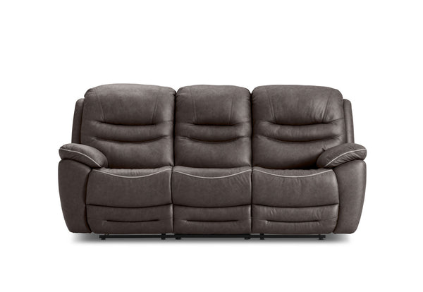 FEDERER FABRIC 3 SEATER WITH INBUILT RECLINERS CHARCOAL