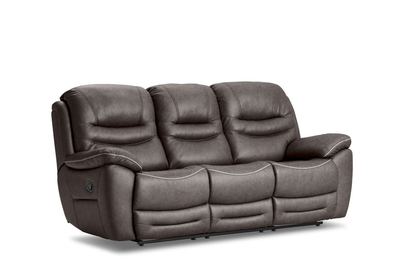 FEDERER FABRIC 3 SEATER WITH INBUILT RECLINERS CHARCOAL