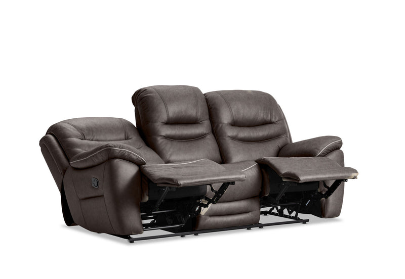 FEDERER FABRIC 3 SEATER WITH INBUILT RECLINERS CHARCOAL