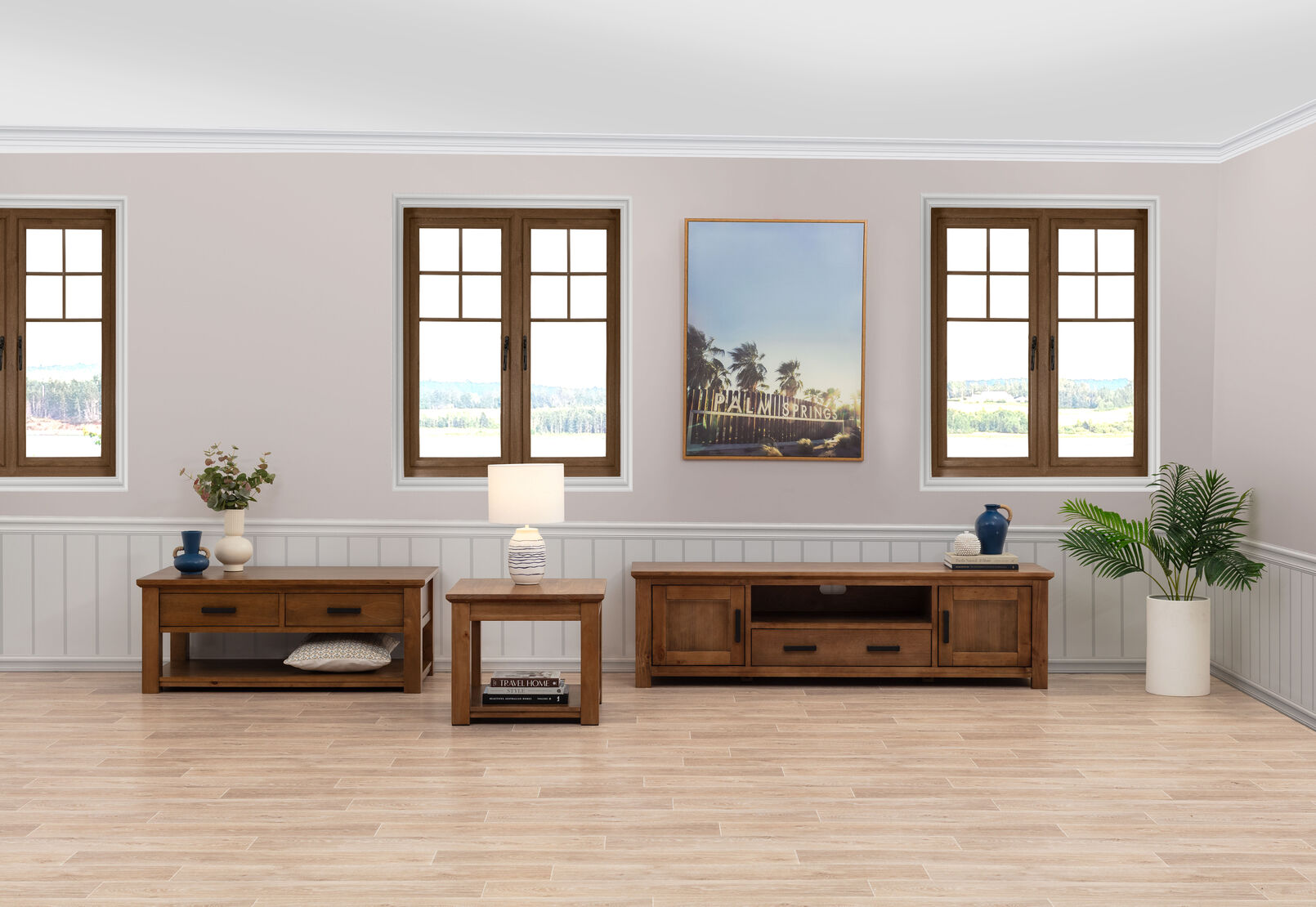 HELMOND COFFEE TABLE 	RUSTIC PINE