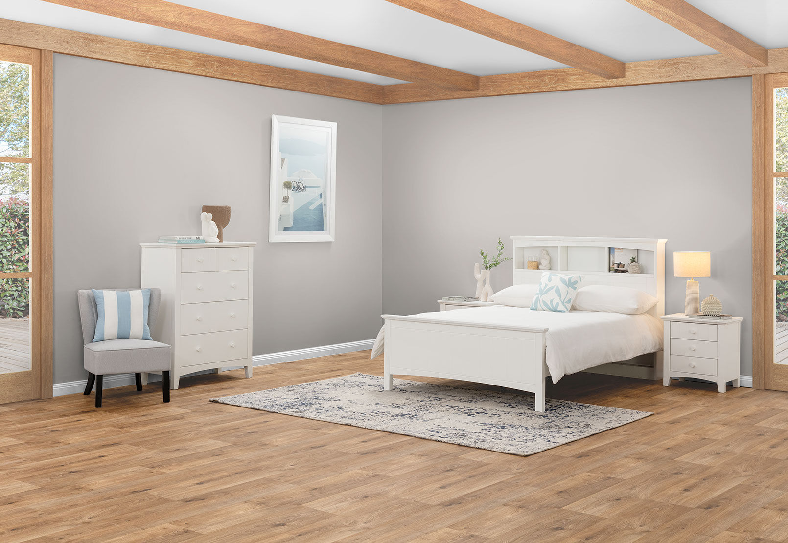 COPELAND DOUBLE BED WHITE