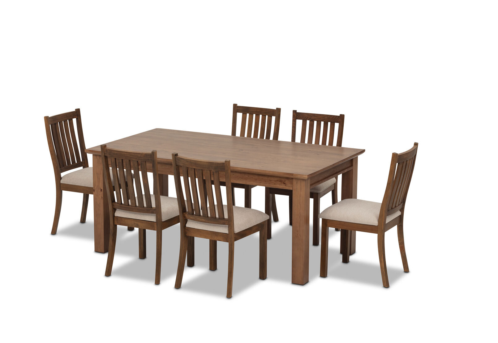 HELMOND 7 PIECE DINING SUITE  RUSTIC PINE