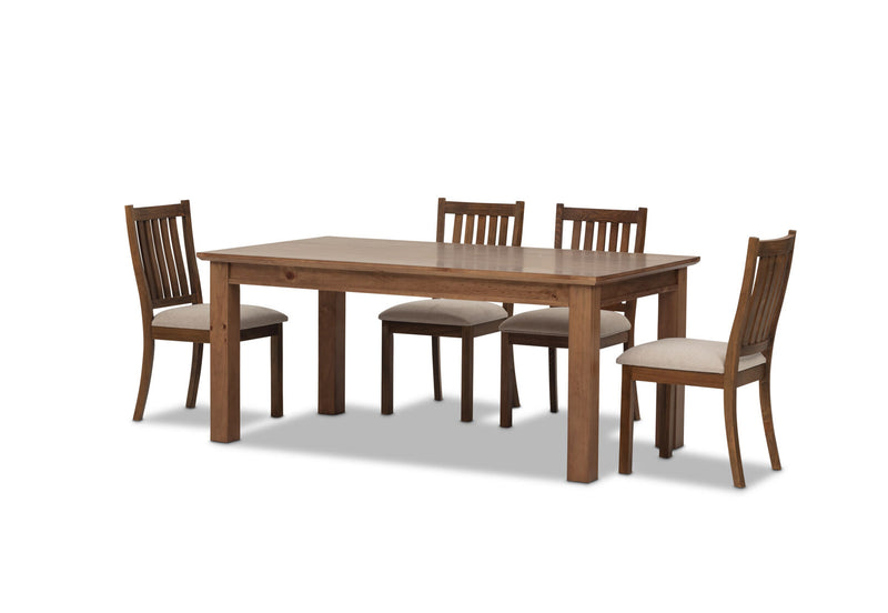 HELMOND 7 PIECE DINING SUITE  RUSTIC PINE