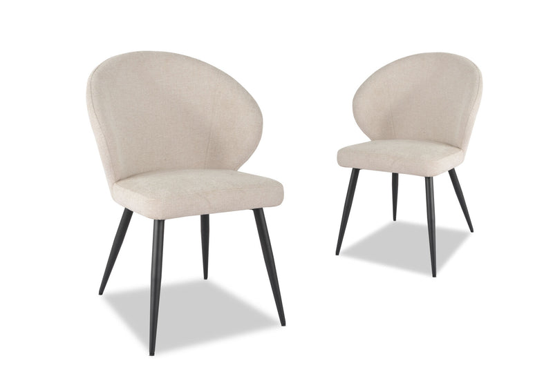 REYNOLDS SET OF 2 DINING CHAIRS 	BEIGE