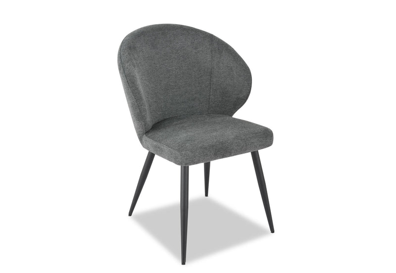 REYNOLDS SET OF 2 DINING CHAIRS 	CHARCOAL